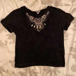 UO Embellished Crop Tshirt